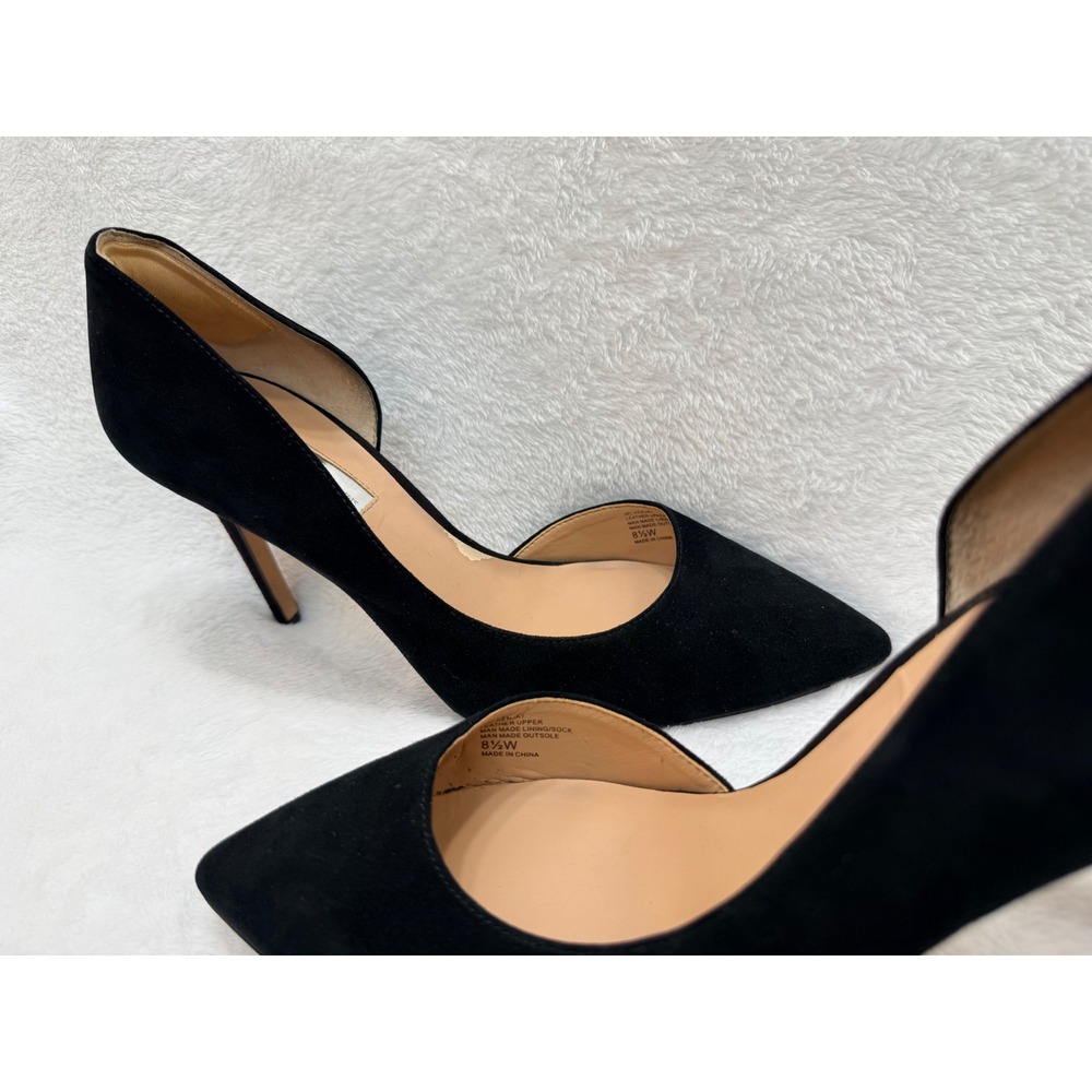 INC Kenjay Teal Suede D'Orsay Pumps Stiletto Heel Quiet Luxury Office Chic Heels - Picture 6 of 7